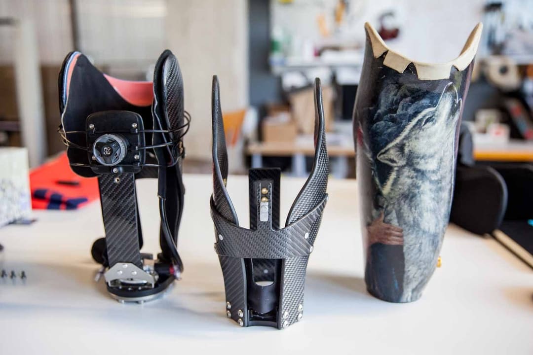 different prothesis parts made with urethane casting